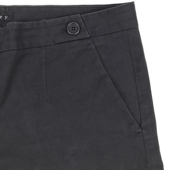 Theory Bermuda Shorts Sz 12 Black Flat Front 35 - Picture 5 of 8